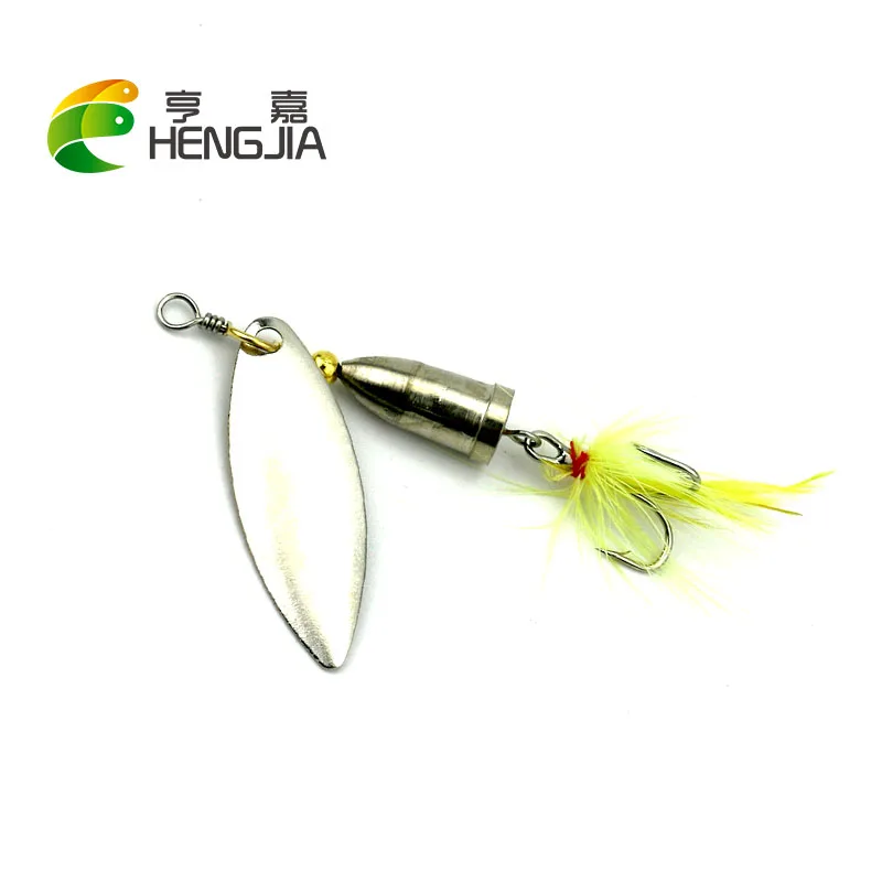 

Hengjia 1 шт. жесткий металлические Spinnerbaits вибрации blade пайетки Spinner ложки PESCA рыболовные снасти 6 г 6 # крючки