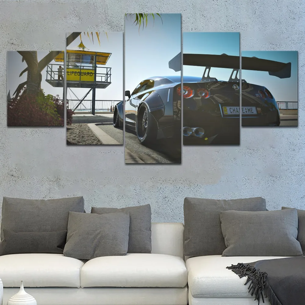 Домашний декор плакат HD фотографии печать холст 5 шт. Forza Horizon 3 Nissan GT-R плакат фотографии игры Искусство декоративная живопись