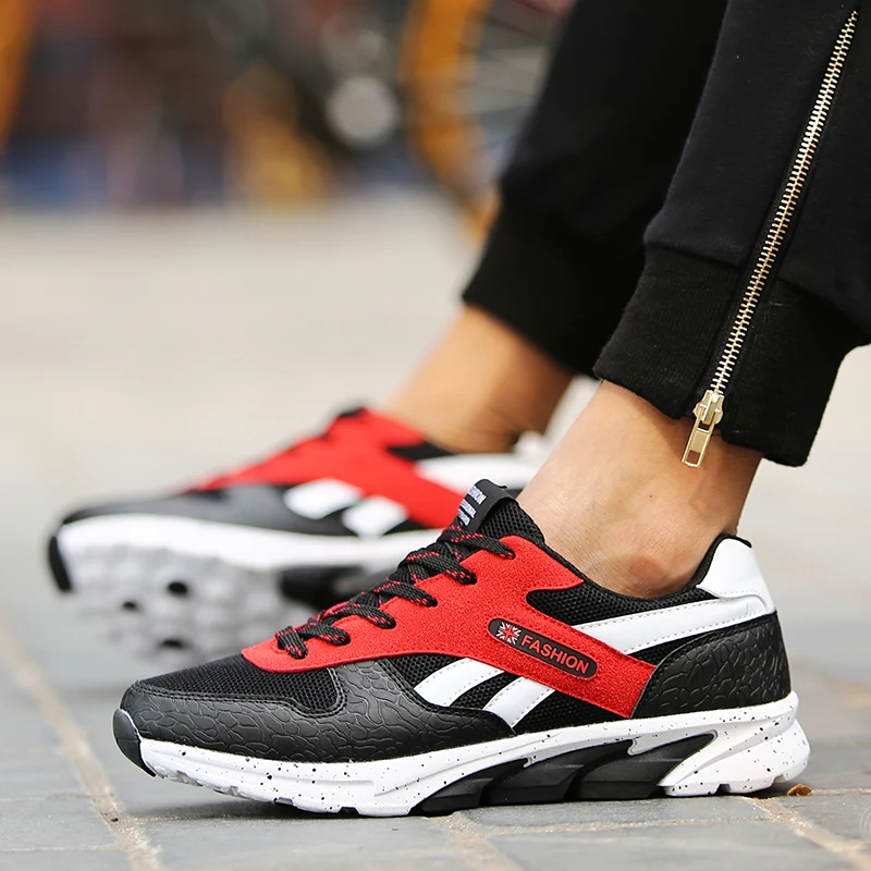 Designer brand autumn men's sport shoes fashion mesh lace up casual men trainers 4 colors zapatillas deportivas hombre | Обувь