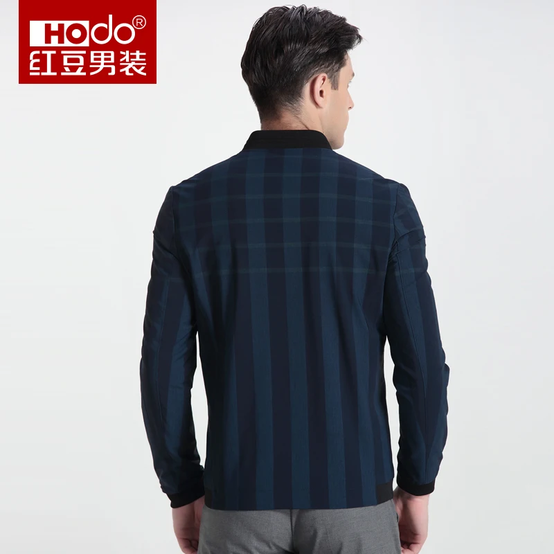 Hodo плед casaco masculino rib Sleeve Курточка бомбер на молнии 100% полиэстер jaquetas Для мужчин