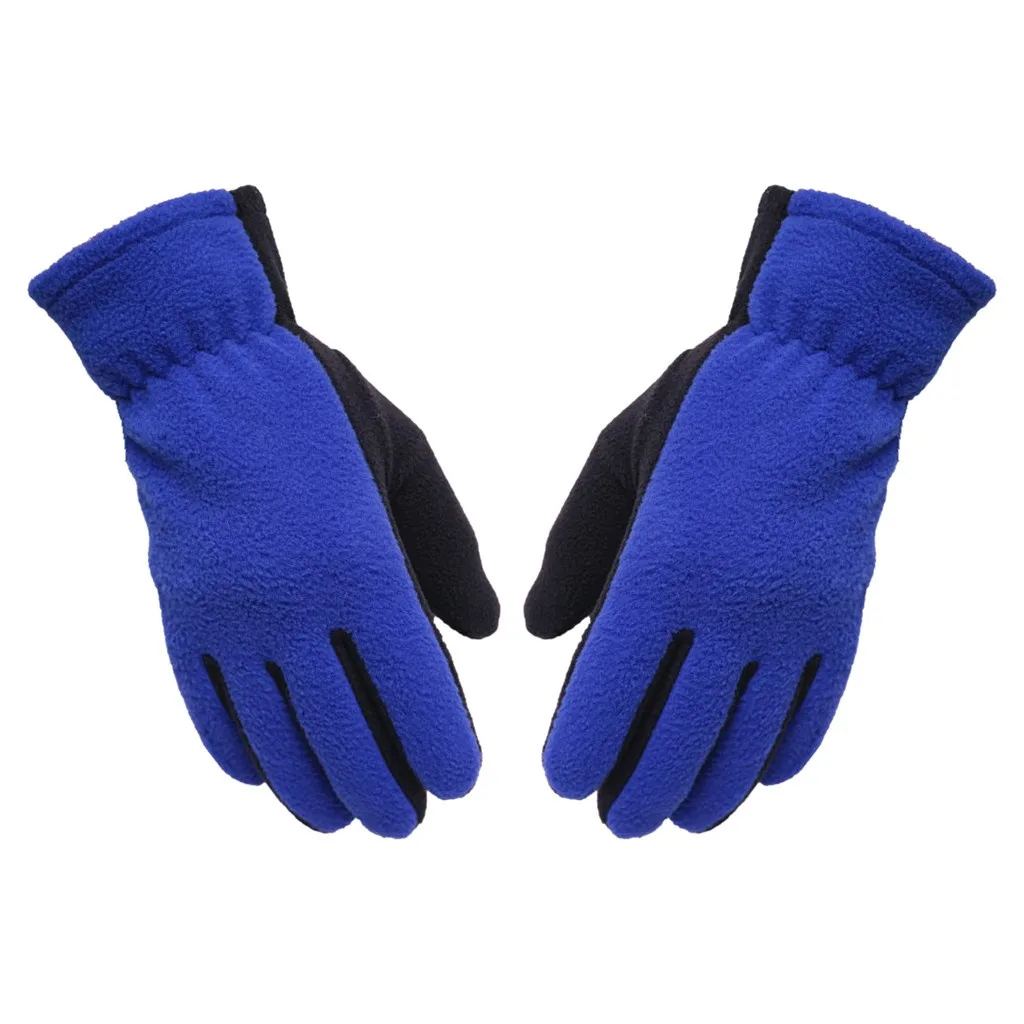 Повседневные Лоскутные ветрозащитные Теплые наручные перчатки с полным пальцем