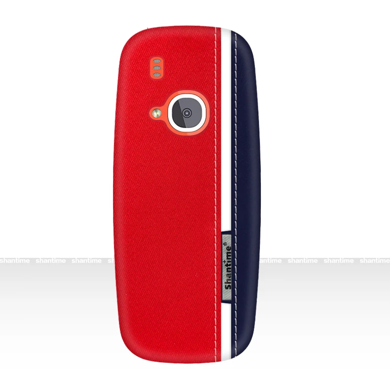 Red Роскошный чехол из искусственной кожи чехол для Nokia 3310 Мода г. красочный чехол для телефона для Nokia 3310 Бизнес чехол - Цвет: Red