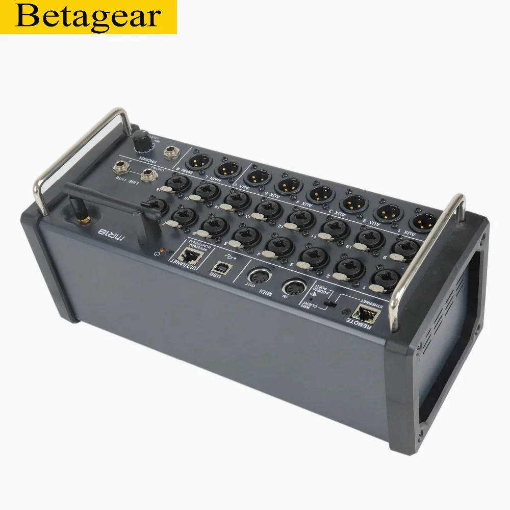 Betagear 18 канальный микшер mr18 аудио диджейское оборудование аудио микшерный пульт dj Studio Wifi usb микшерный пульт Цифровой звуковой микшер
