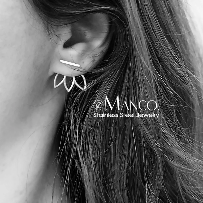 E-Manco, трендовые женские серьги-гвоздики, для женщин, геометрические серьги из нержавеющей стали, наборы, серьги-гвоздики, милые серьги, модное ювелирное изделие