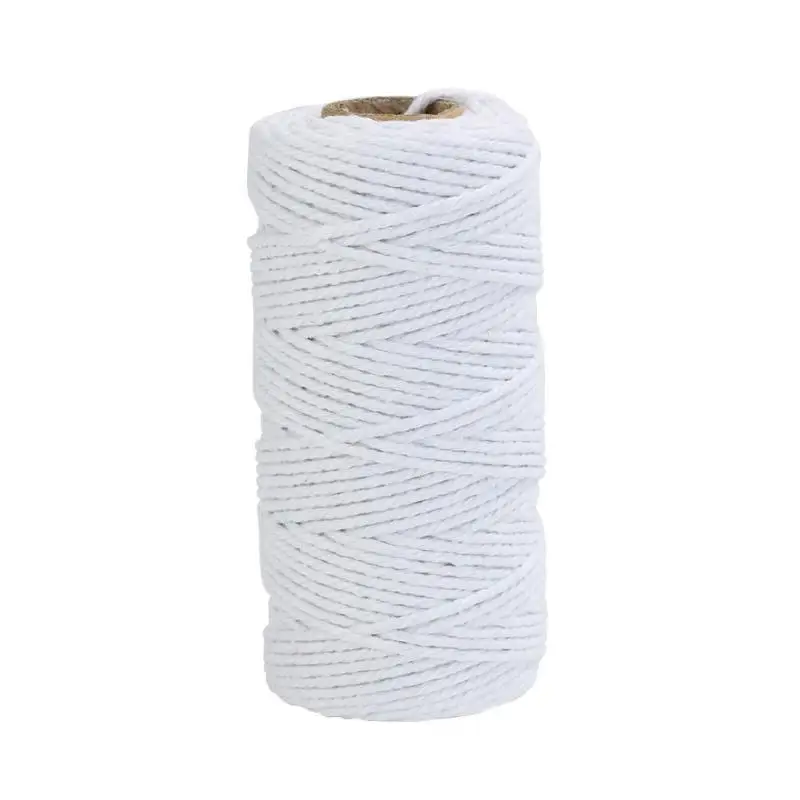 Прочный 100 м хлопковый шнур натуральный бежевый витой шнур плетение из веревок макраме шнур DIY ручной работы домашний декоративный поставка 2 мм