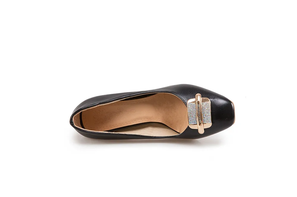 Женские туфли с круглым носком туфли-лодочки на высоком каблуке большой размер