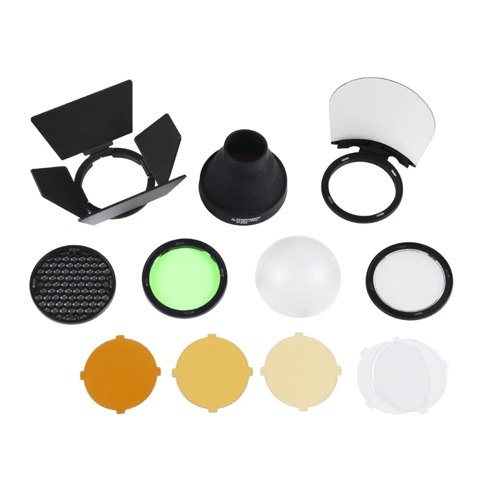 Godox S R1 с адаптером вспышки Speedlight для AK двери сарая Snoot Цветной фильтр отражатель