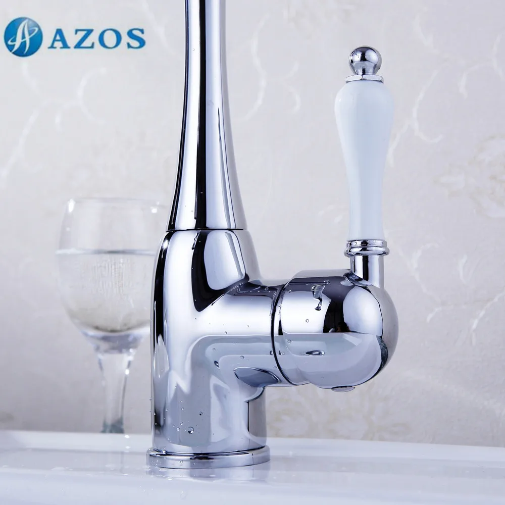 AZOS кран для ванной комнаты латунный хромированный полированный цвет одно