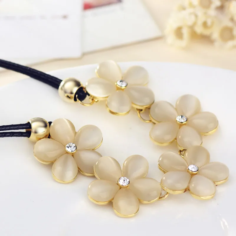 Neoglory опал австрийский горный хрусталь Светло-желтый золотой цветок Цепочка