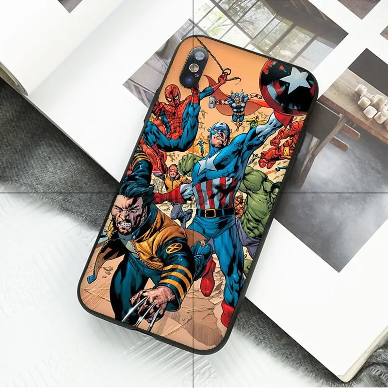 Ruicaica Marvel Avengers Heros Comics Soft Silicone TPU Phone Cover for iPhone X XS MAX 6 6S 7 7plus 8 8Plus 5 5S XR | Мобильные