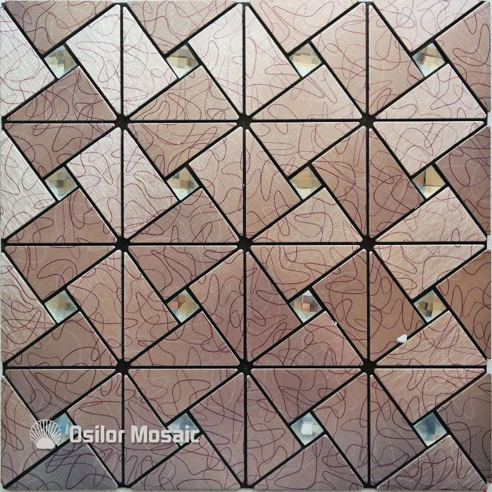 

metal mosaic aluminum plastic plate mosaic tiles for kitchen backsplash decoration tiles M003
