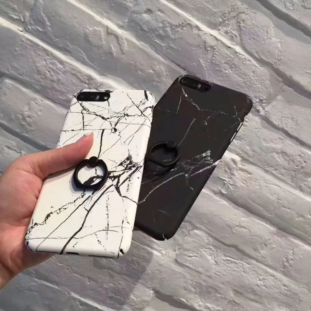 Kisstop мраморный чехол с кольцом для iPhone 7 6s 6 8 Plus скраб антипадение жесткий коук фунда X XS на.