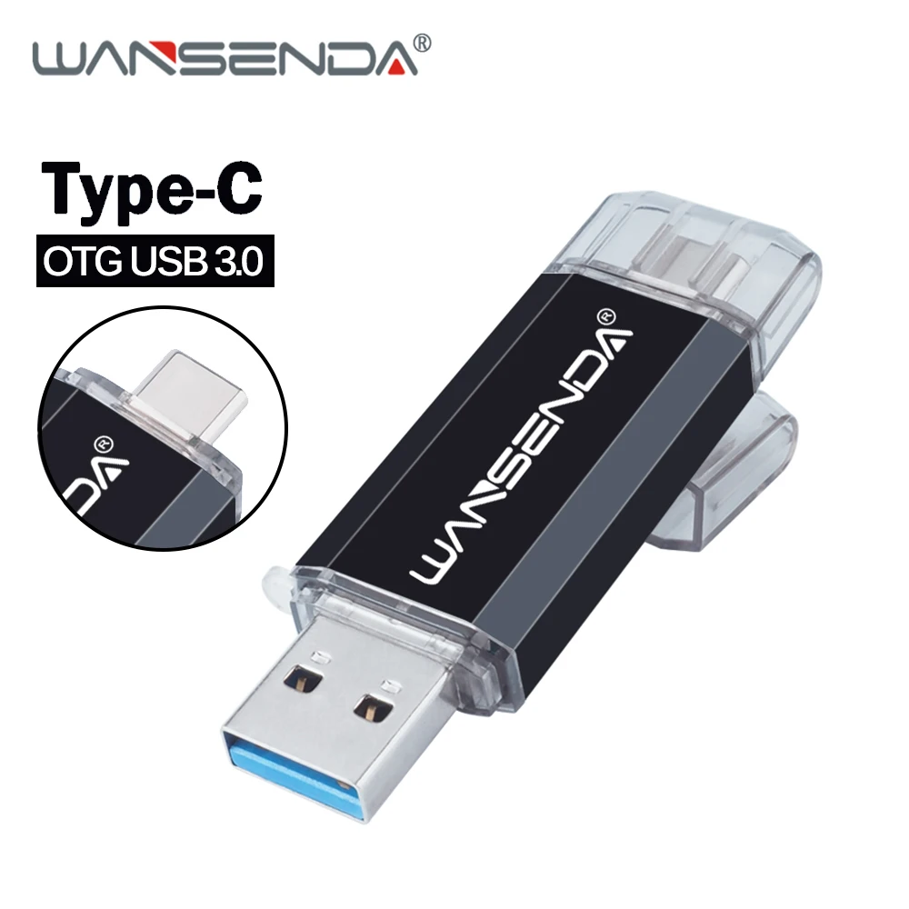 Флэш накопитель wansenda флеш USB3.0 Тип C OTG USB 3 0 Stick 128 Гб 64 оперативной памяти 32