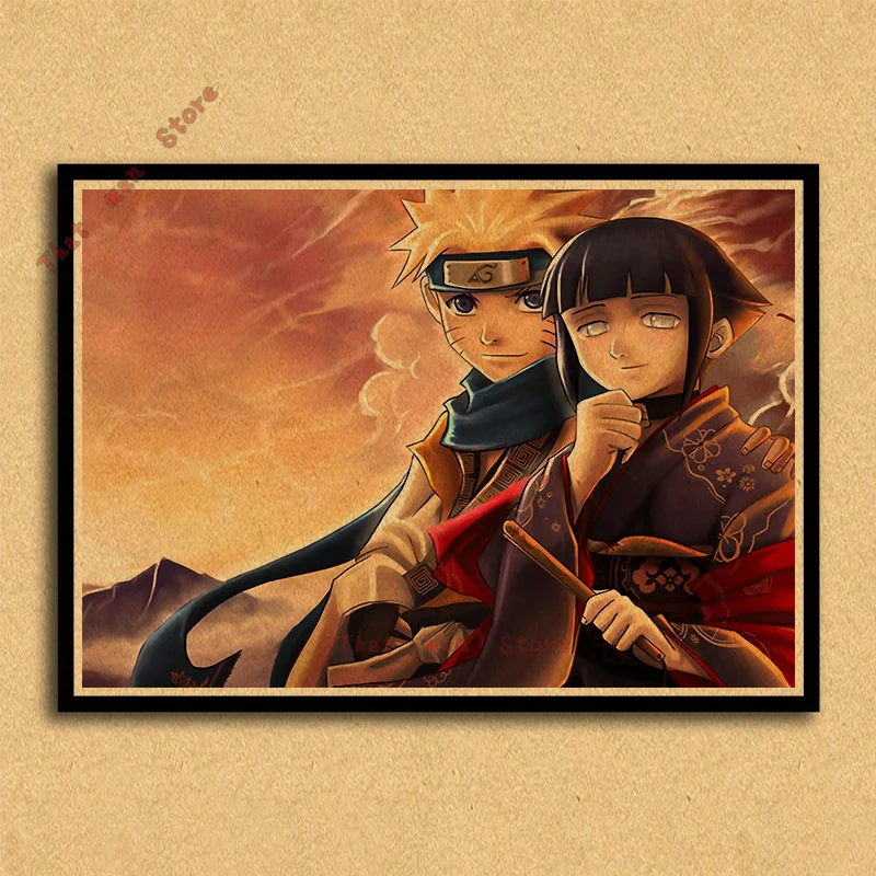 Постер Naruto обои аниме картины общежитии окружает джакузи Наруто/Учиха Итачи/плакат из крафт-бумаги/стикер на стену без рамки