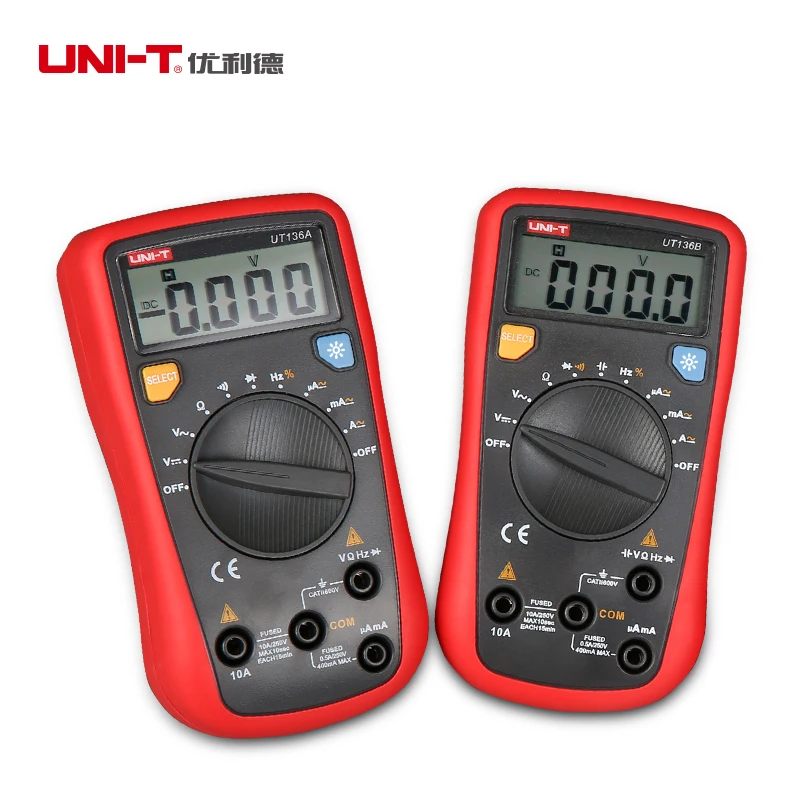 UNI-T UT136A/UT136B/UT136C/UT136D Цифровой мультиметр Авто Диапазон AC/DC напряжение