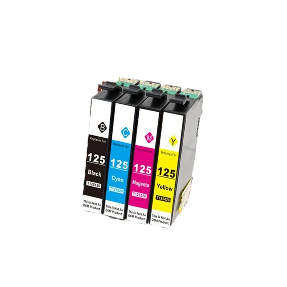 

4 Pack Ink Cartridges Compatible for Epson 125 Stylus NX125 NX127 NX130 NX230 NX420 NX530 NX625 WorkForce 320 325 520 Printer