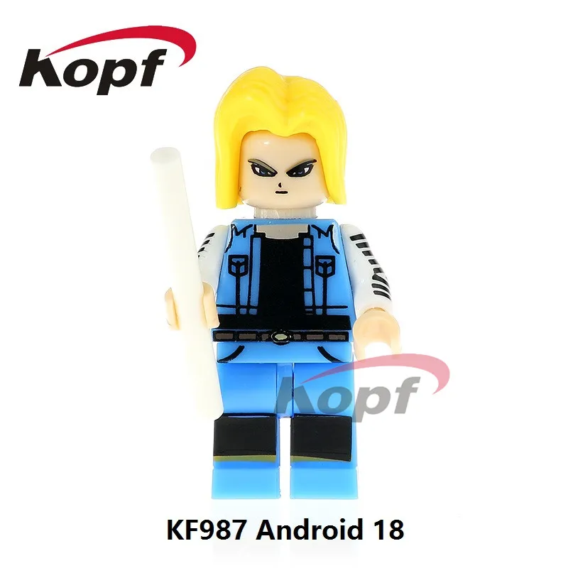 KF987 Without Box Одиночная строительных блоков Dragon Ball Z Majin Boo Android 16 Dyspo Kaio Shin Goku Ssj Xeno фигурки Детские модельные игрушки KF497 - Color: KF987 Without Box
