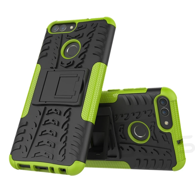 For Huawei P Smart FIG-LX1 FIG-LX2 FIG-LX3 FIG-LA1 Cases PSmart Case Heavy Duty Armor Hard PC Plastic Soft Silicone Stand Cover | Мобильные