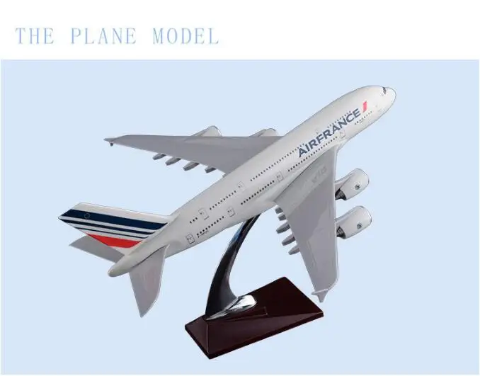 45 см Смола Сингапур Аэробус модель A380 самолета воздуха Франция французский