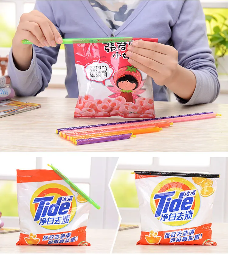 Бытовые Портативные пластиковые герметичные палочки для еды пакеты закусок