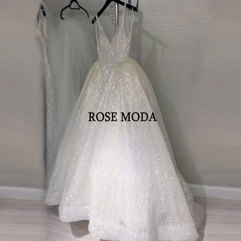 Розовое модное великолепное свадебное платье с V образным вырезом 2019|Свадебные