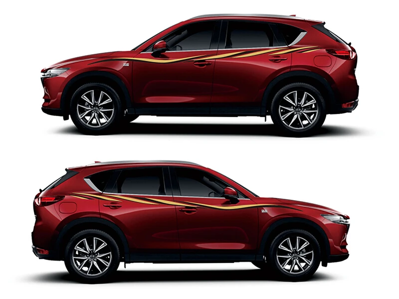 Мир Datong кузова двери боковой Декор Стикеры для Mazda CX-5 виниловая наклейка авто линия талии полосы