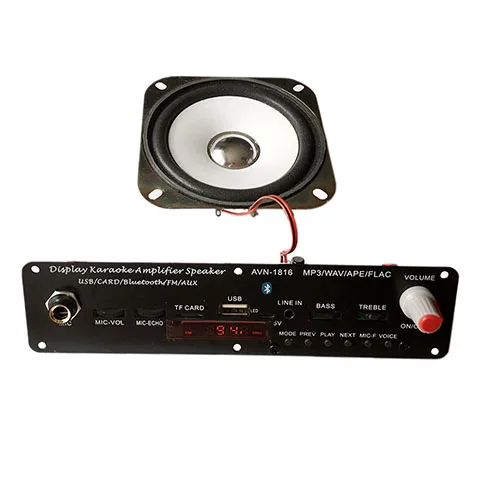 W speaker DIY Bluetooth динамик модуль Bluetooth 5,0 портативный динамик 20 Вт MP3 сабвуфер цифровой усилитель для платы микрофон AUX TF голос - Цвет: W speaker