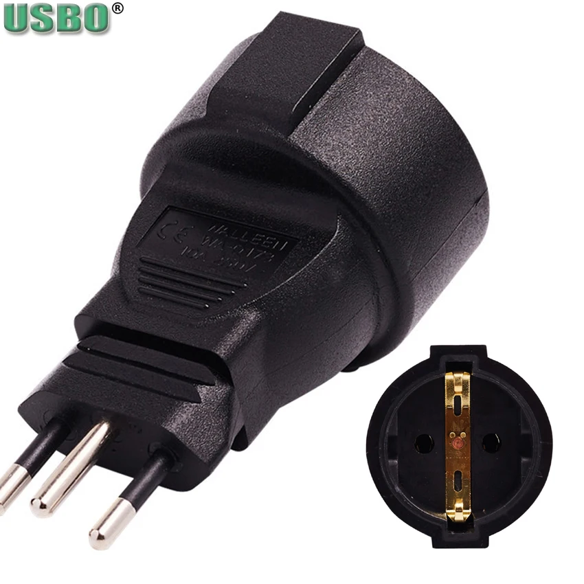 Новый 16A CE штекер Швейцария к гнезду ЕС Германия Франция Корея Вьетнам Филиппины