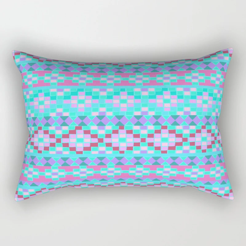 

Hot sale plaid pillow case rectangle bedroom pillow cases boys girls men women travel pillow cover 50*30cm