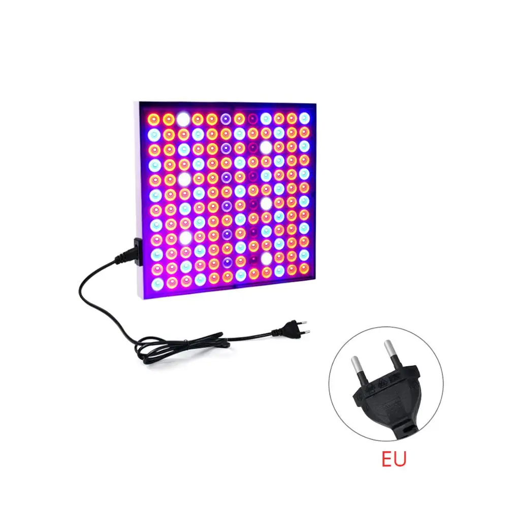 220V EU Plug 45W Полный спектр светодиодный светильник для растений 85-265 в 144 светодиодный s 75 светодиодный s UV IR Phyto панель светильников светильник для выращивания растений в горшках - Испускаемый цвет: 220V EU Plug 45W