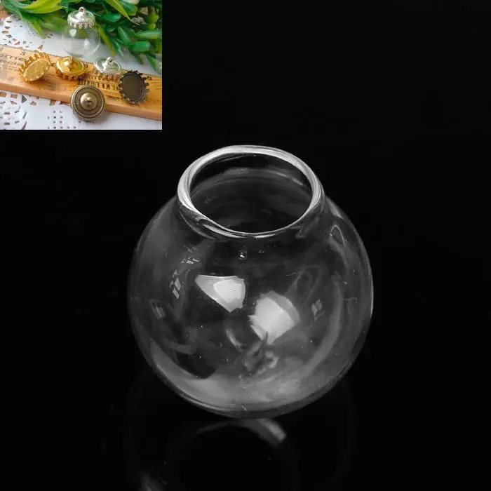 DoreenBeads стеклянный глобус бутылка флакон для сережек колец подвески прозрачные 27