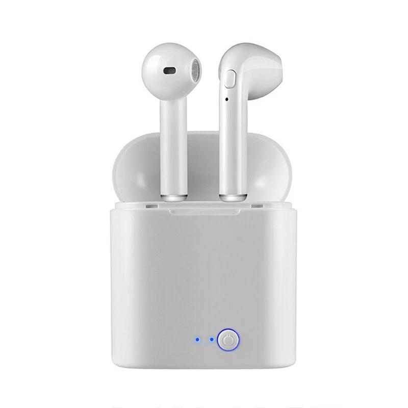 Белый I7s TWS мини беспроводные наушники bluetooth наушники с зарядным устройством спортивные наушники для iPhone Android для samsung Xiaomi huawei - Цвет: Белый
