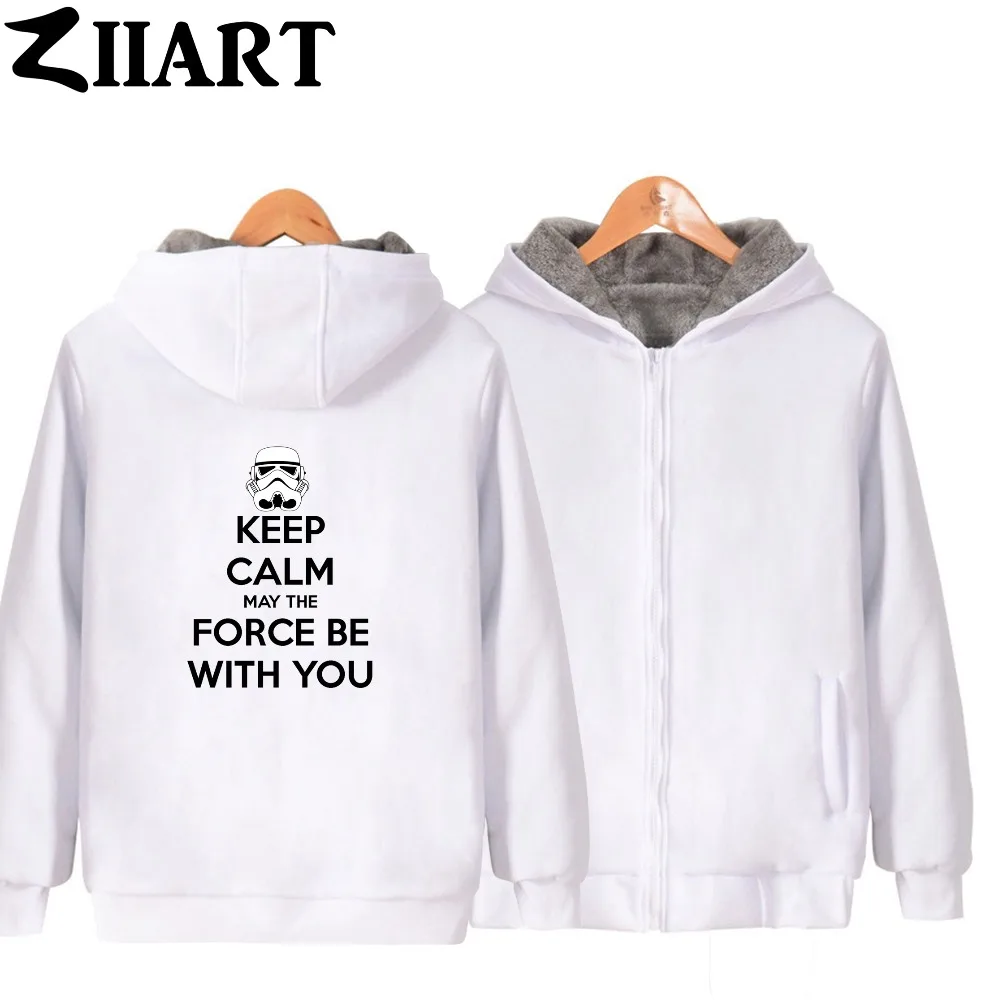 Одежда для пар с надписью star wars KEEP CALM Make THE FORCE BE YOU Мужские осенне зимние