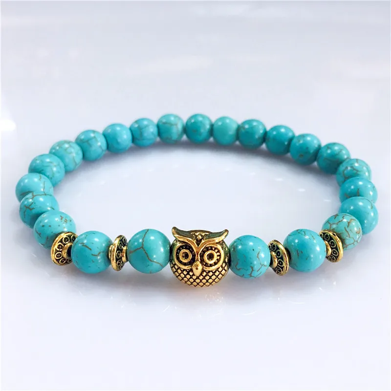 Креативные браслеты из натурального камня и бусин золотые Модные мужские