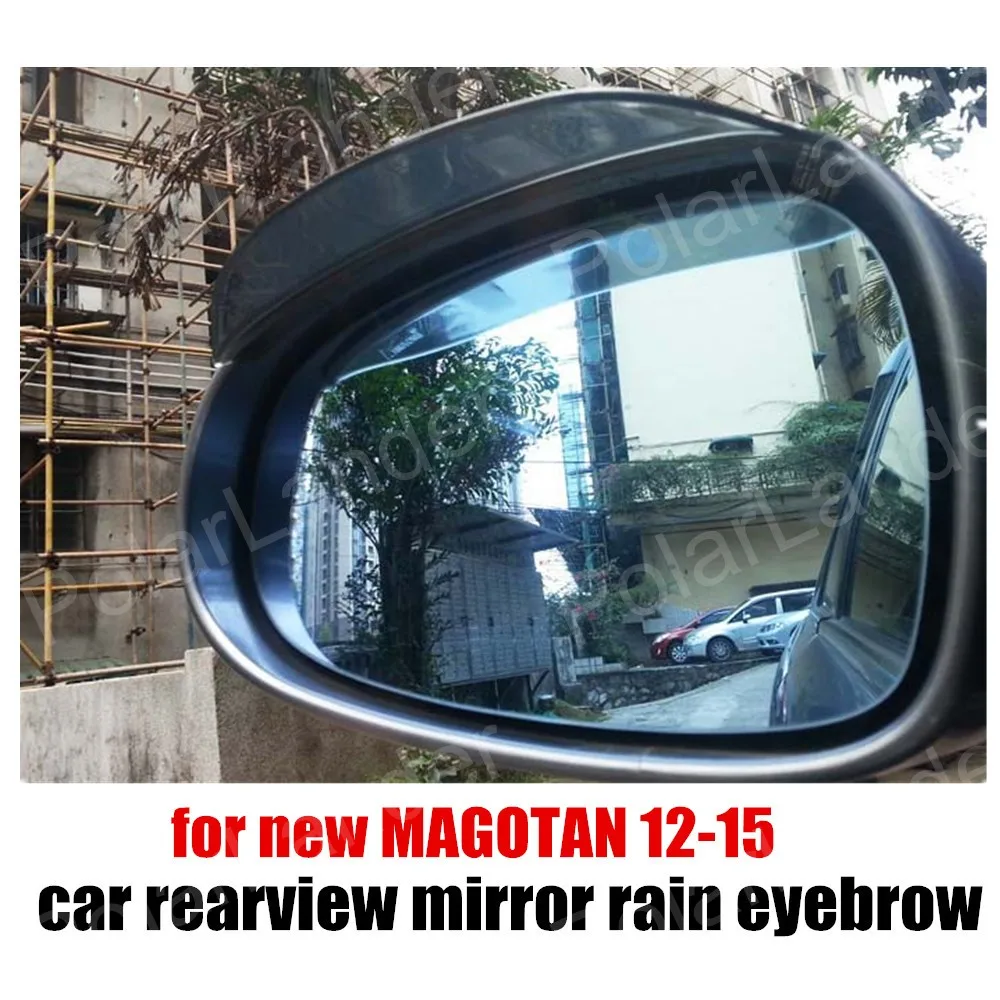 

2 Pcs/Set Car Styling Rearview Mirror Rain Eyebrow Shield Cover Flexible Protector for new MAGOTAN 12-15