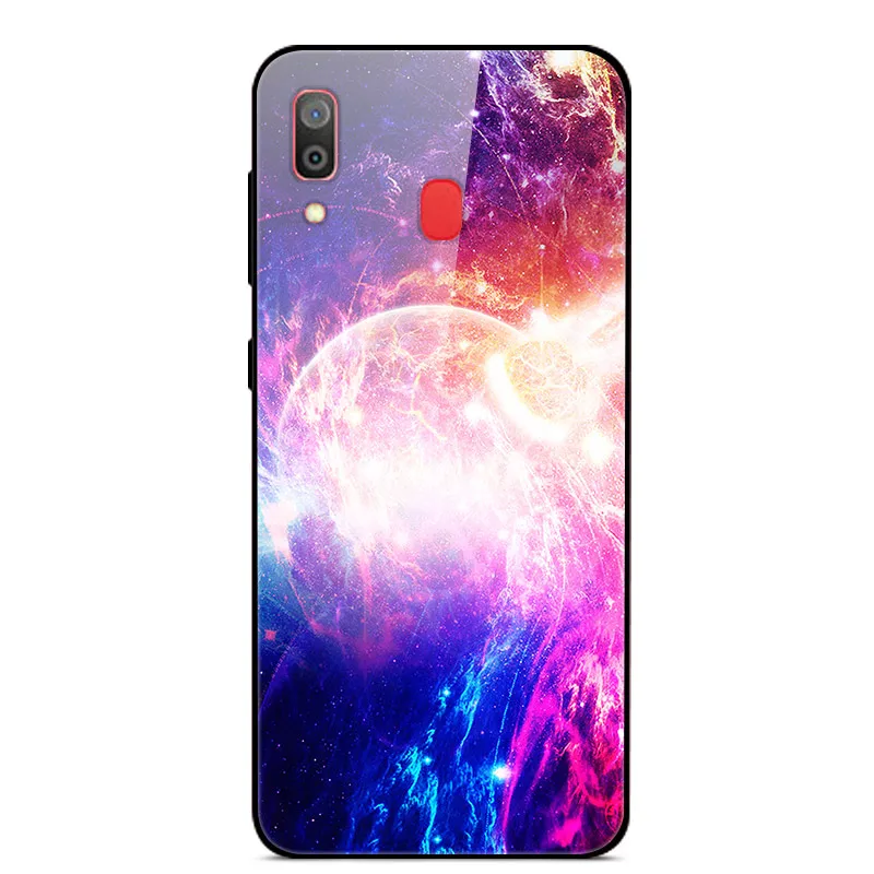 11 B для samsung Galaxy A30 чехол A 30 стеклянный жесткий чехол для телефона s для samsung Galaxy A30 чехол A20 Мягкий Бампер закаленное покрытие 6,4 - Цвет: 11