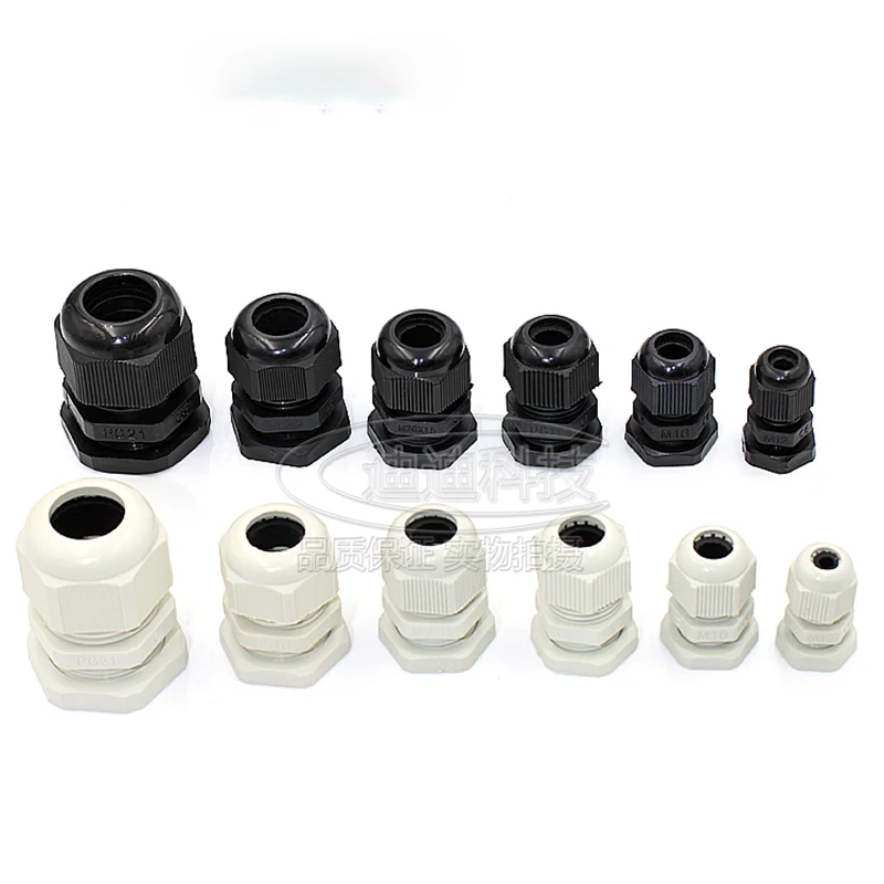 100 шт./лот нейлона кабельный разъем PG7 ~ PG21 черный/белый|connector|pg7pg7 cable gland |