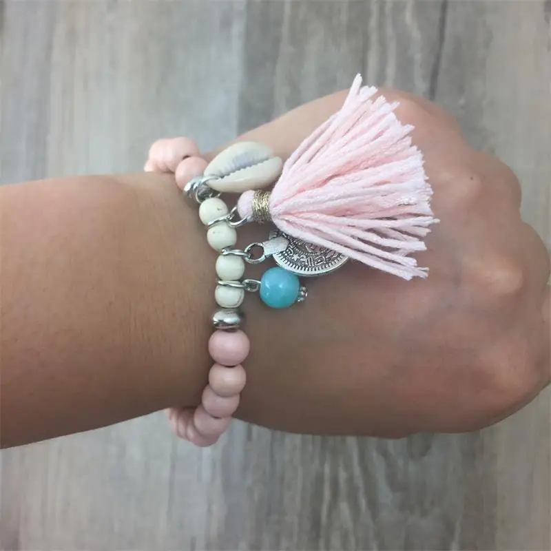 Модный декоративный браслет в стиле бохо для девочки 6 цветов хит продаж летней