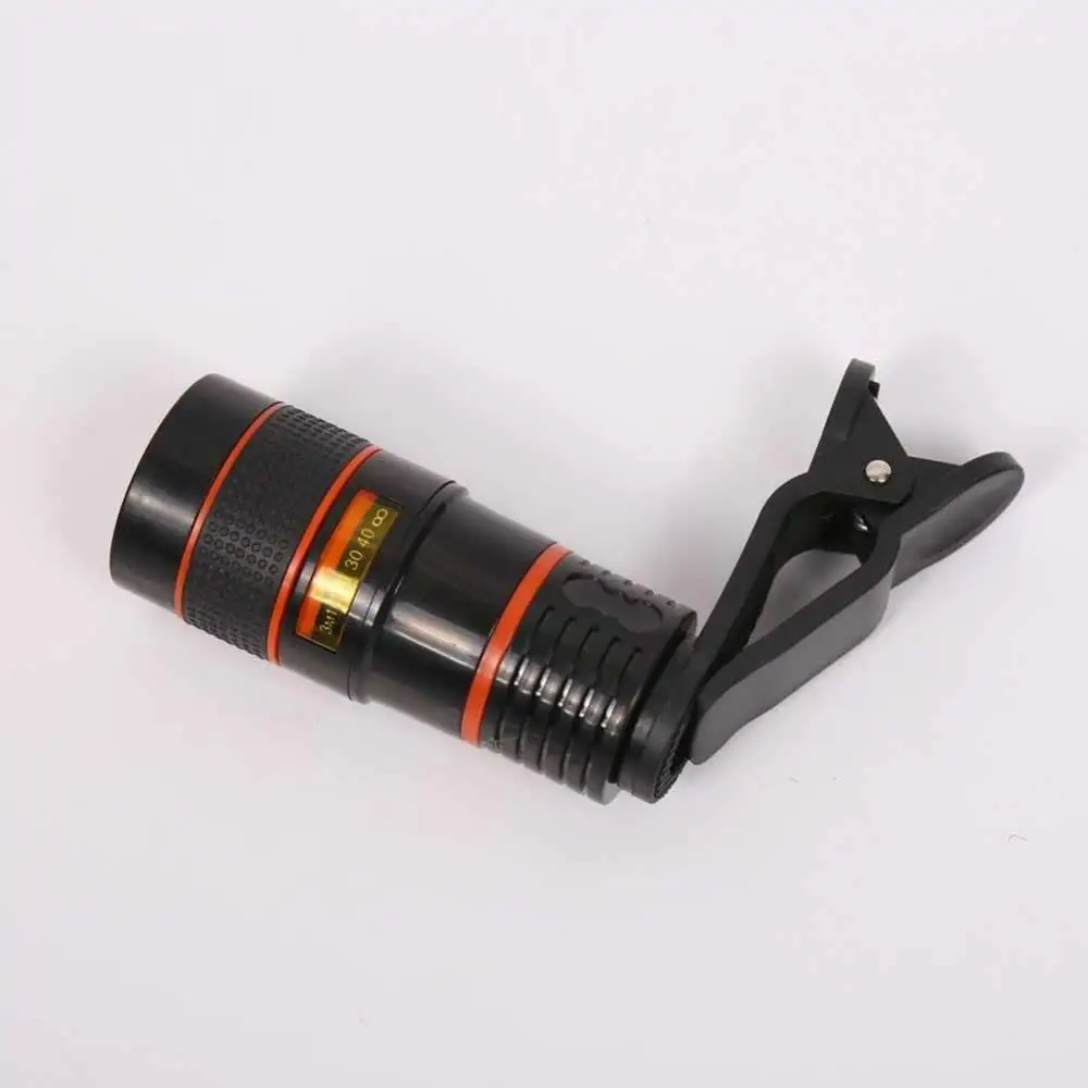 NEW Universal 8X Zoom Telescope Lens Magnifier Clip On Binocular Photography for Cellphone SmartPhone Black | Мобильные телефоны и