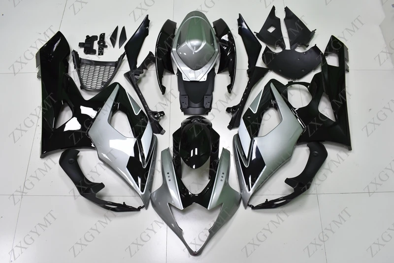 Пластиковые обтекатели для Suzuki GSXR1000 2005 - 2006 K5 черный серебристый цвет
