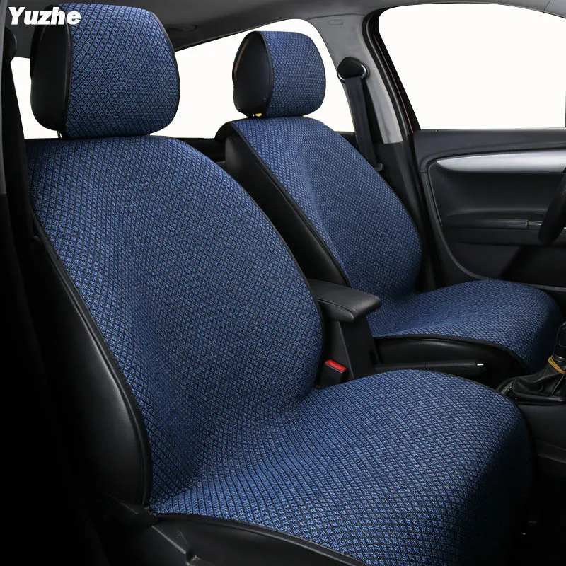Yuzhe автомобильные льняные чехлы на сиденья для hyundai solaris creta getz i30 accent ix35 i40 i20 автомобильные аксессуары - Название цвета: color 4