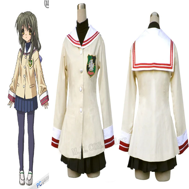 Костюм для косплея Clannad Fuko Ibuki школьная форма полный комплект старшей школы |
