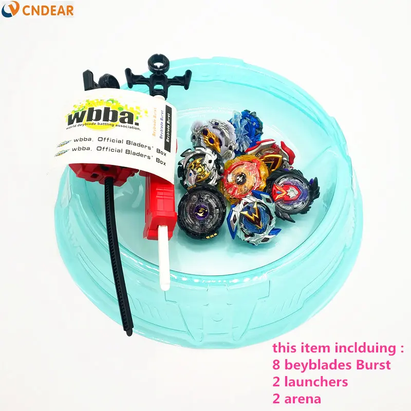 8pcsArena003 Beyblade burst тупи Металл Fusion черный набор коробка игрушка лезвие пусковое устройство волчок игрушки для Childn - Цвет: 8pcsArena003
