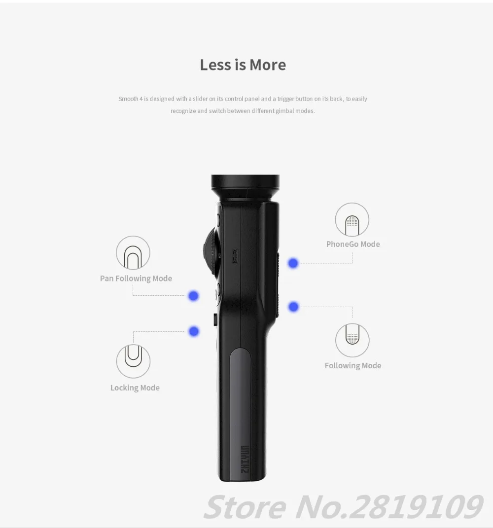 Zhiyun SMOOTH 4 3-осевой Карманный стабилизатор для смартфона экшн-камеры телефона Портативный iPhone Q Gopro Hero sjcam