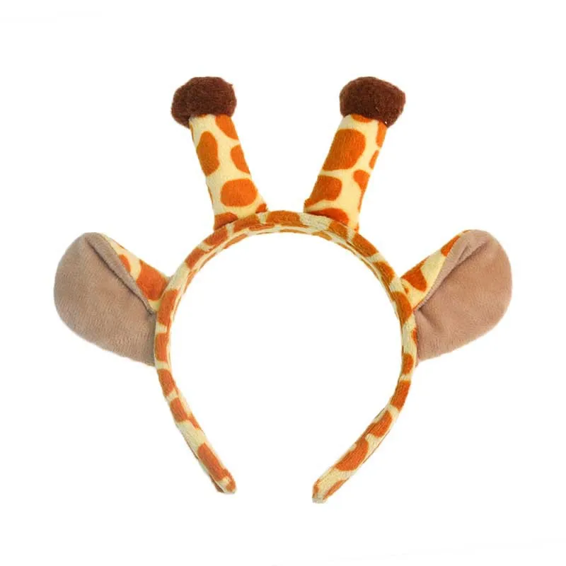 1 Girls headband Cartoon giraffe hair band Cute show MOE headband Christmas hair ornament for girls birthday gift Hair Accessories - Цвет: 1