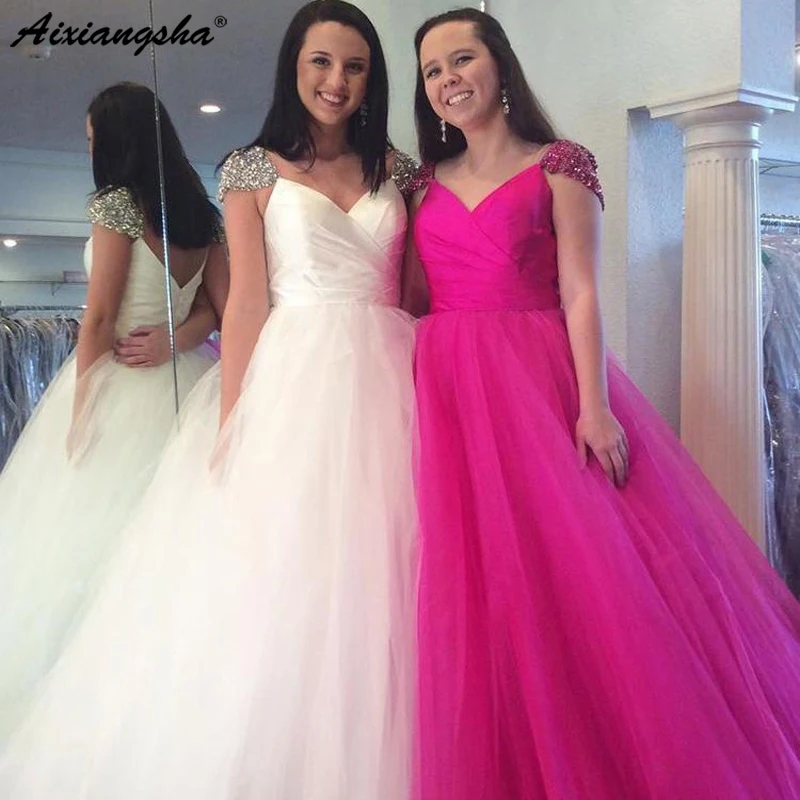 Очаровательные Дешевые Длинные платье для выпускного вечера es с v образным