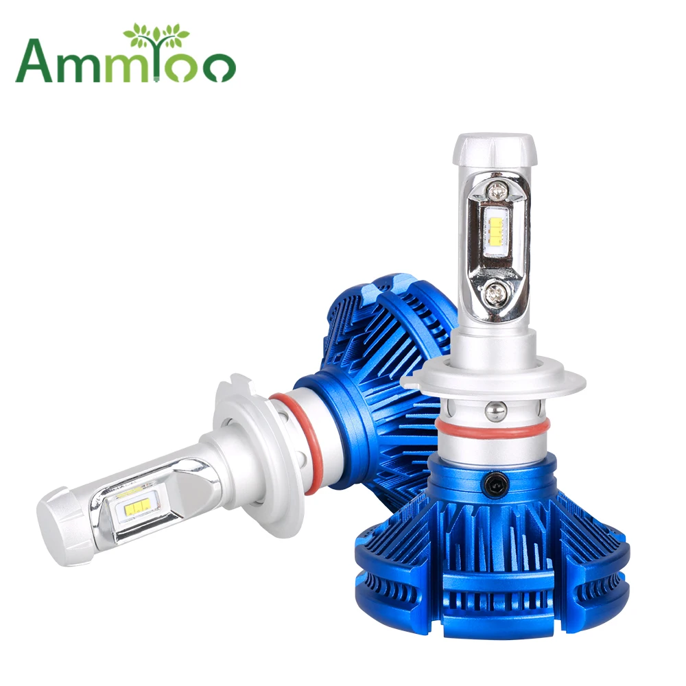 AmmToo H4 светодиодный фар автомобиля H7 H11 лампы 9005/HB3 9006/HB4 Авто Phares Antibrouillard 50 Вт H1 H3 фаре ампулы 12000Lm 6000K 12V