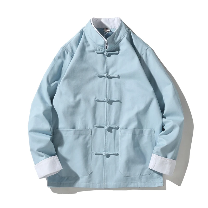 Китайская одежда Tang костюм с длинным рукавом и стоячим воротником традиционная