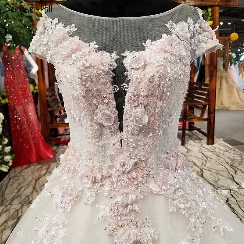 Новый рукавов цветы блестками пикантные Свадебные платья 2018 Мода Винтаж
