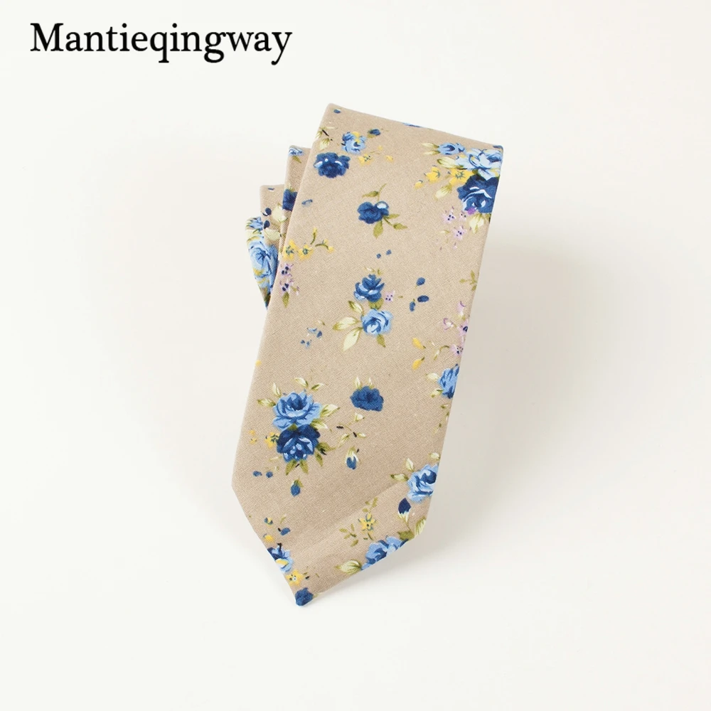 Mantieqingway 6 см мужской хлопчатобумажный галстук, деловые костюмы, шейные галстуки, Свадебный с принтом, Цветочный галстук, брендовый обтягивающий галстук, подарок